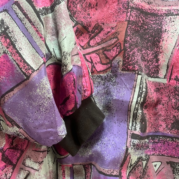 Vintage Hence Abstract Silk Bomber Jacket - Picture 10 of 16